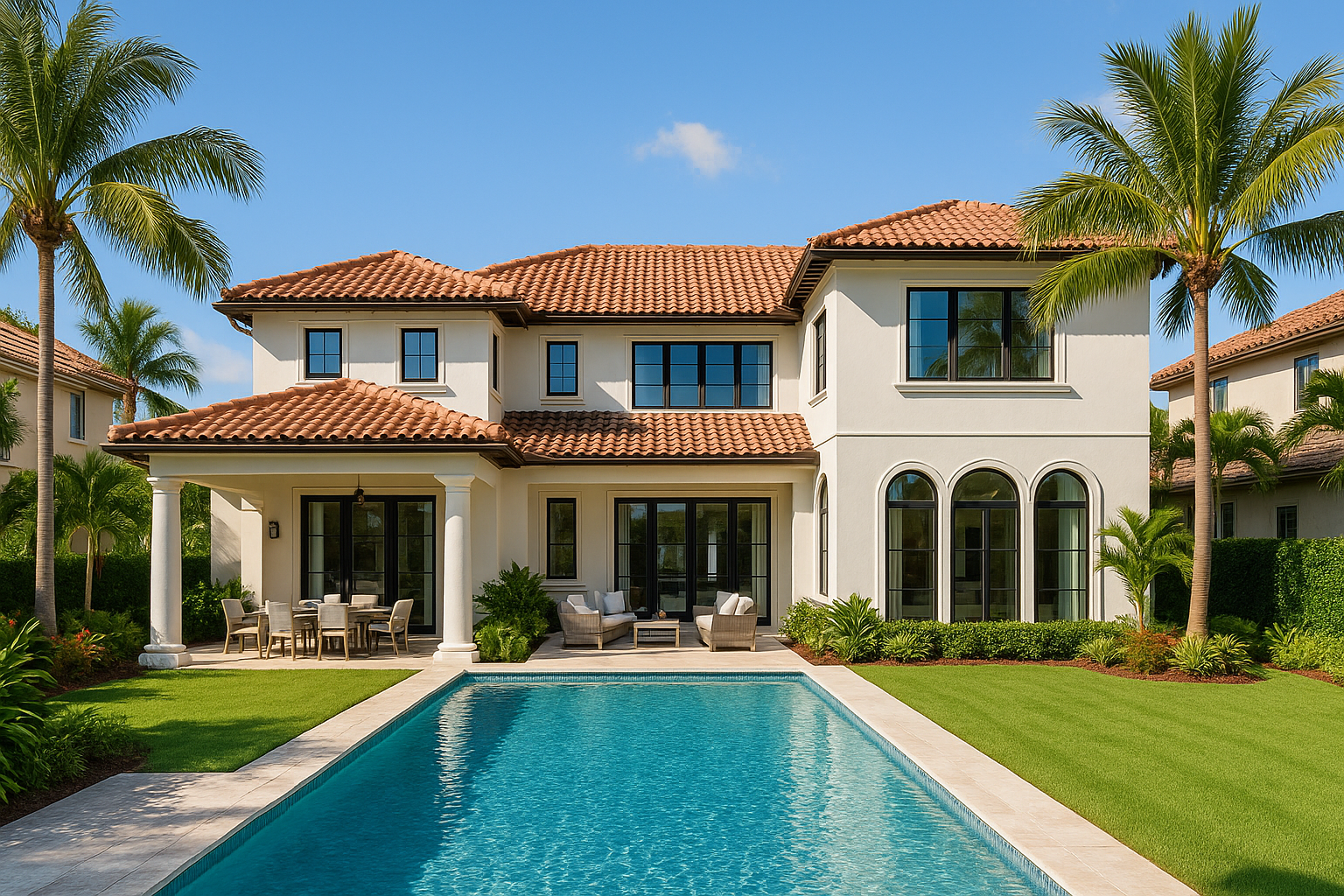 generate realistic luxury florida villa