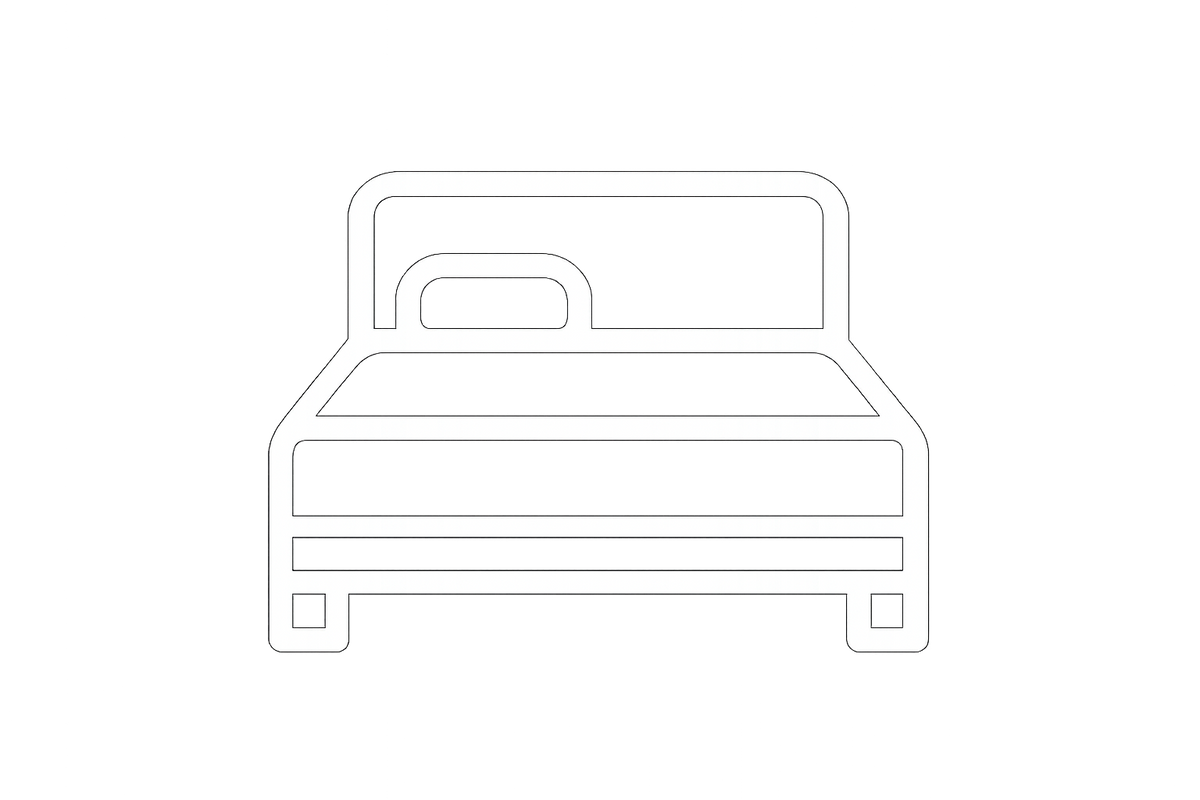 white bed icon