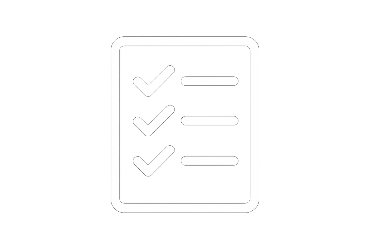 white checklist icon