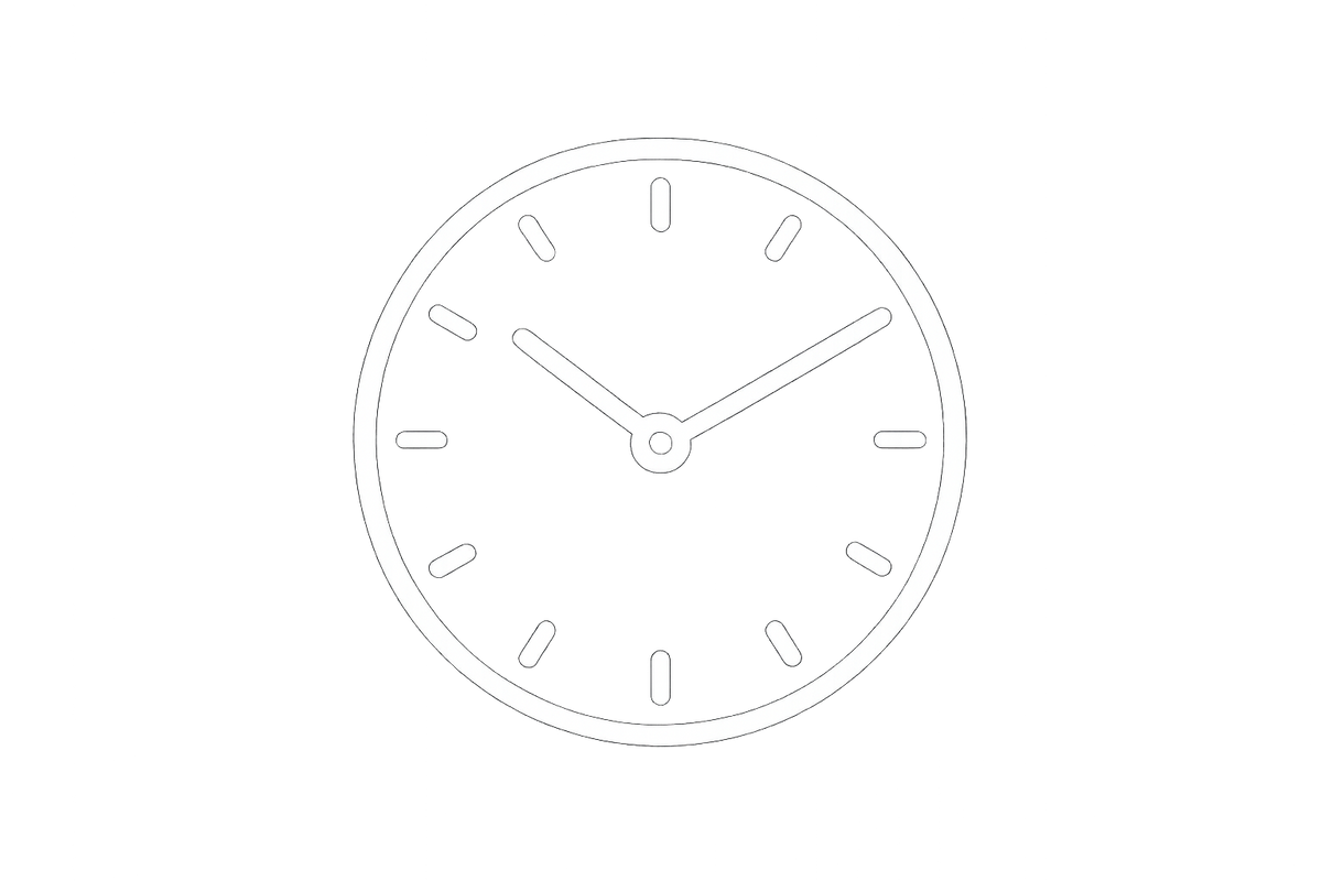 white clock icon