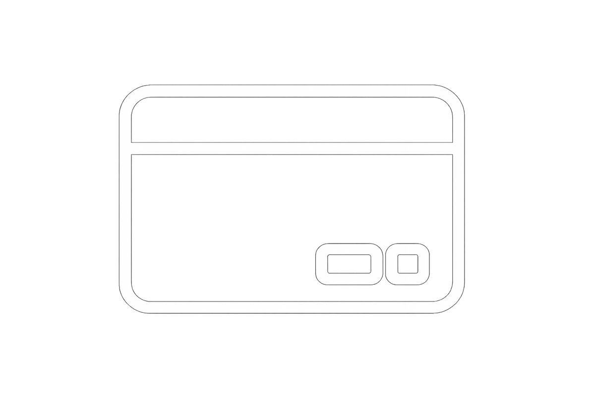 white credit card icon