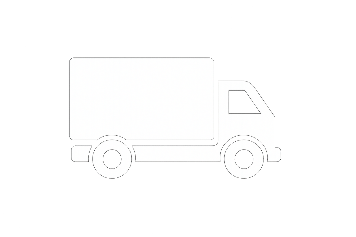 white moving truck icon