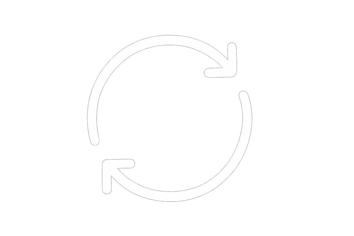 white recuring icon